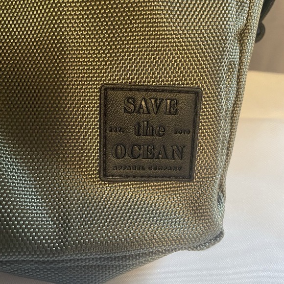 SAVE THE OCEAN SUSTAINABLE SLING BAG OLIVE GREEN CROSSBODY PURSE - Picture 2 of 14